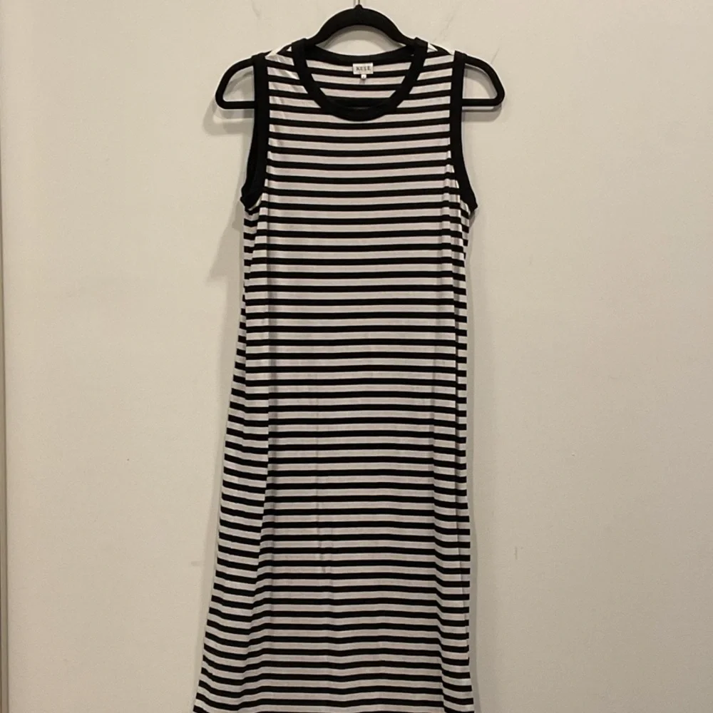 KULE Black and White Striped Midi Dress - Picture 1 of 4